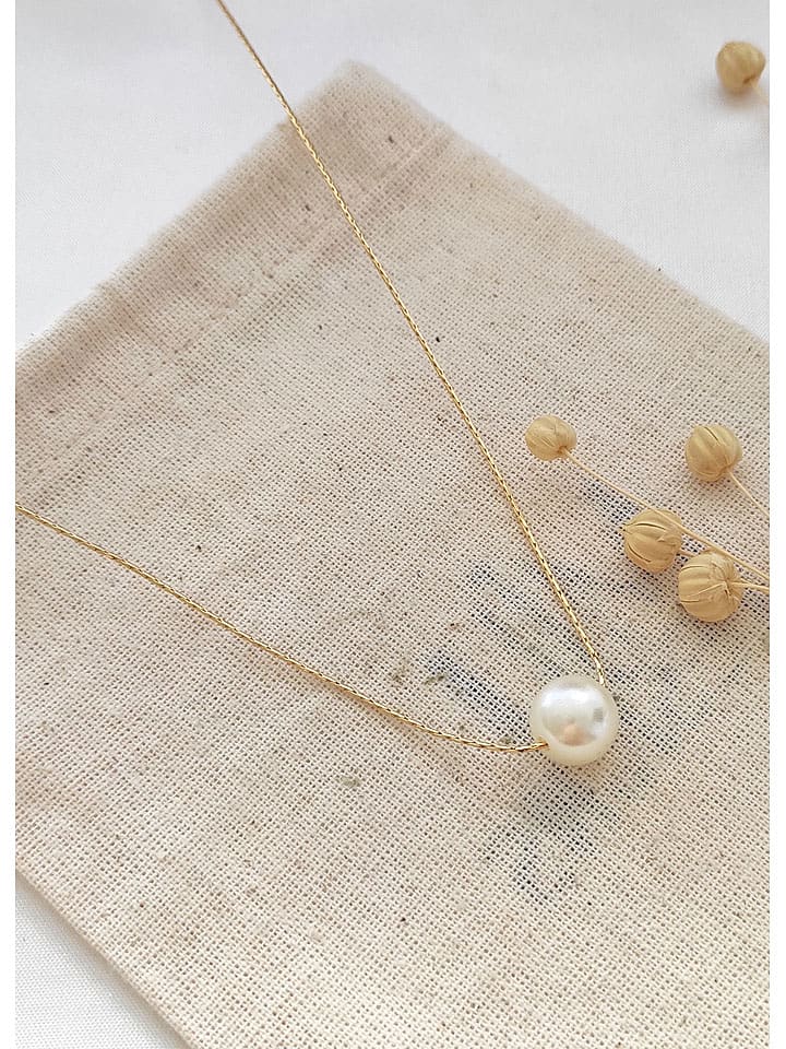 atelier MIU Vergold. Halskette mit Perle - (L)41 cm - 57% | Schmuck