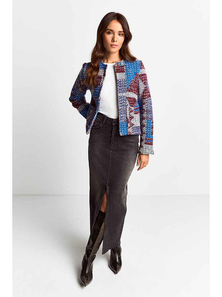 Rich & Royal Cardigan in Blau/ Braun - 65% | Größe S | Damen-pullover-cardigans