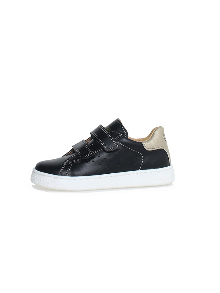 Naturino Leder-Sneakers "Hasselt 2" in Schwarz/ Gold - 50% | Größe 26 | Kindersneakers