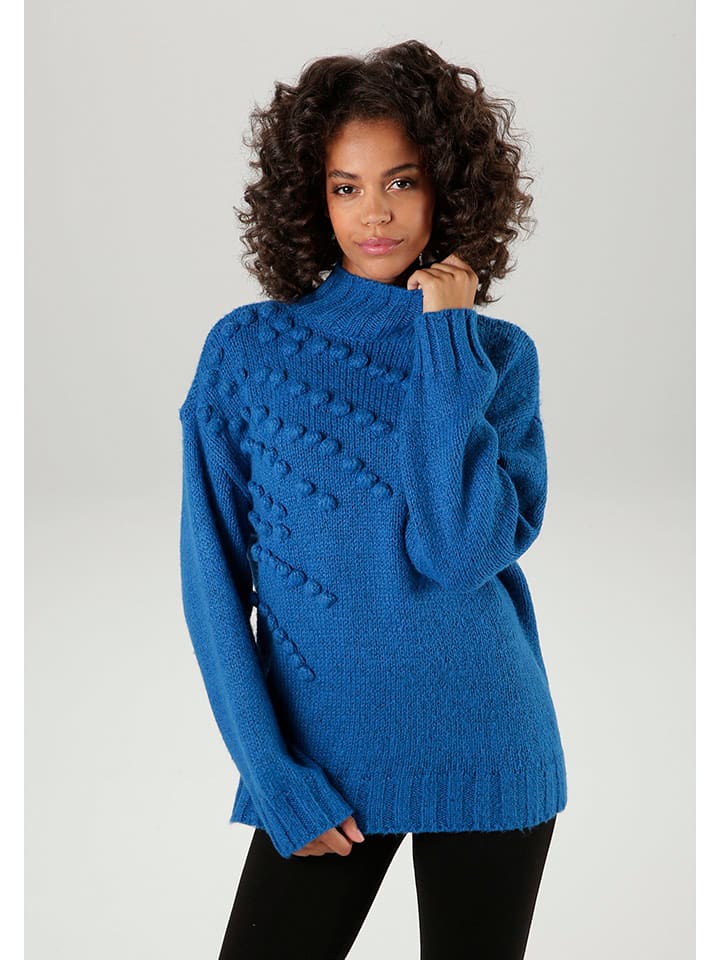 Aniston Pullover in Blau - 71% | Größe 40 | Damen-pullover-cardigans