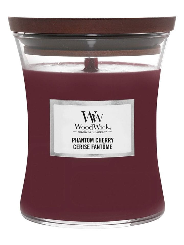 WoodWick Duftkerze "Phantom Cherry'' in Bordeaux - 275 g - 15% | Kerzen-vasen