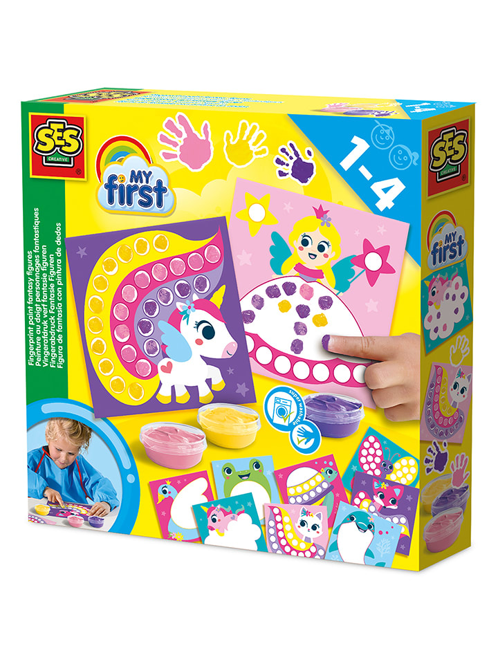 SES Bastelset "Fingerabdruck Fantasie Figuren" - ab 12 Monaten - 0% | Kinder-kreativspielzeug