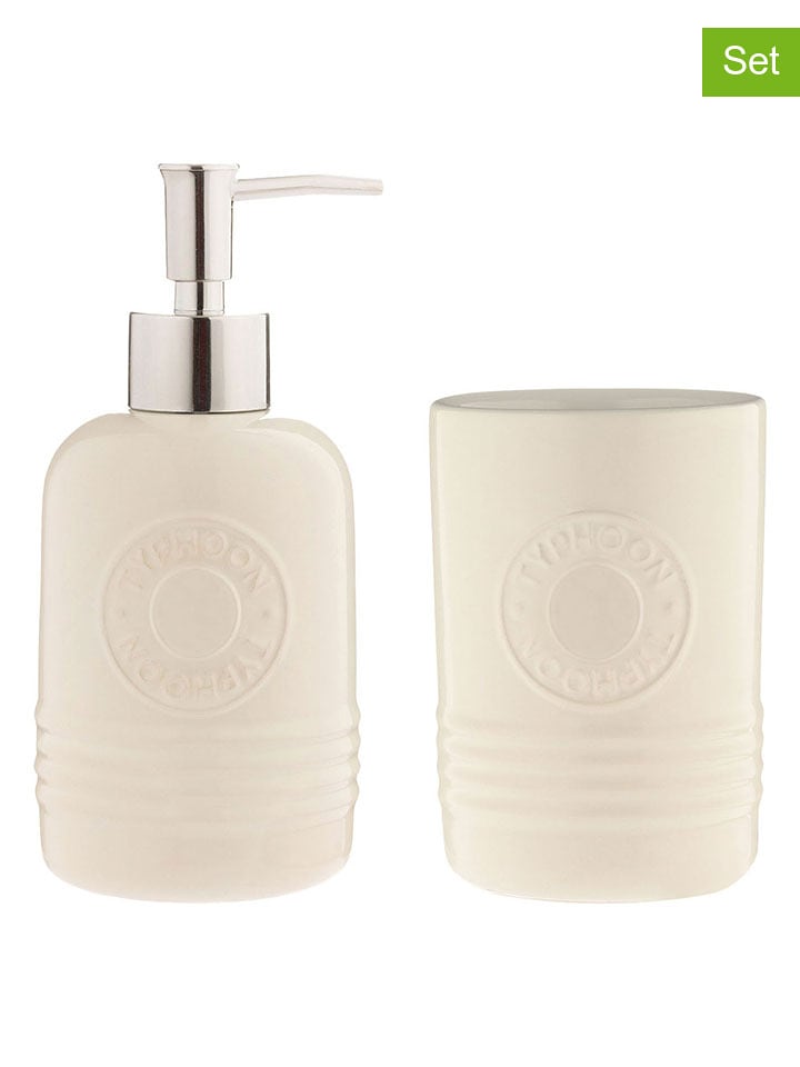 Typhoon 2tlg. Set: Seifenspender in Creme - 16% | Badezimmer-accessoires