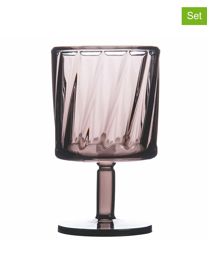 Villa d ́Este 6er-Set: Gläser "Fashion Fume" in Grau - 340 ml - 53% | Gedeckter-tisch