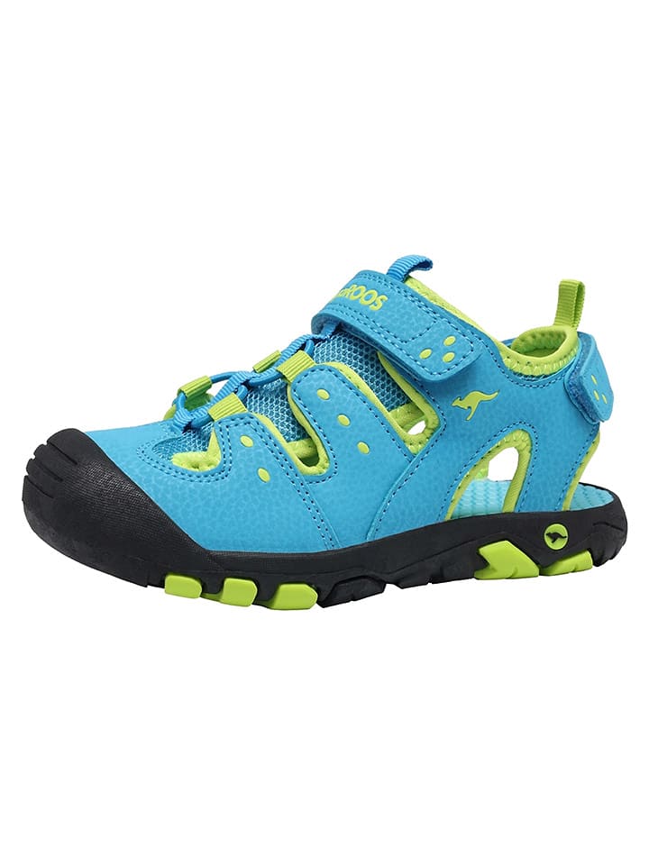 Kangaroos Halbsandalen "K-Trek" in Hellblau/Hellgrün - 42% | Größe 29 | Kindersandalen