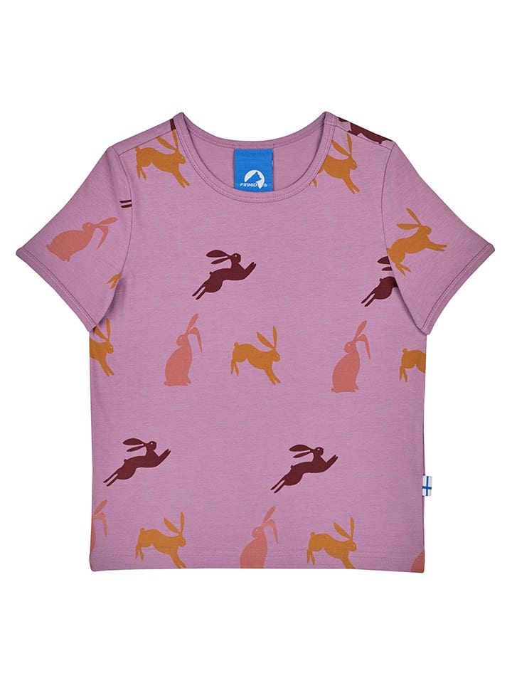 finkid Shirt "Ilta" in Mauve/ Bunt - 43% | Größe 140/150 | Baby-shirts