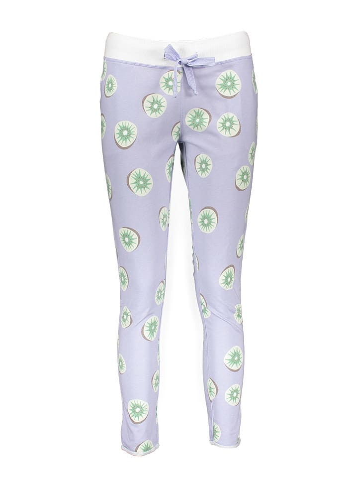 Juvia Sweathose in Flieder/ Weiß - 80% | Größe L | Damenhosen