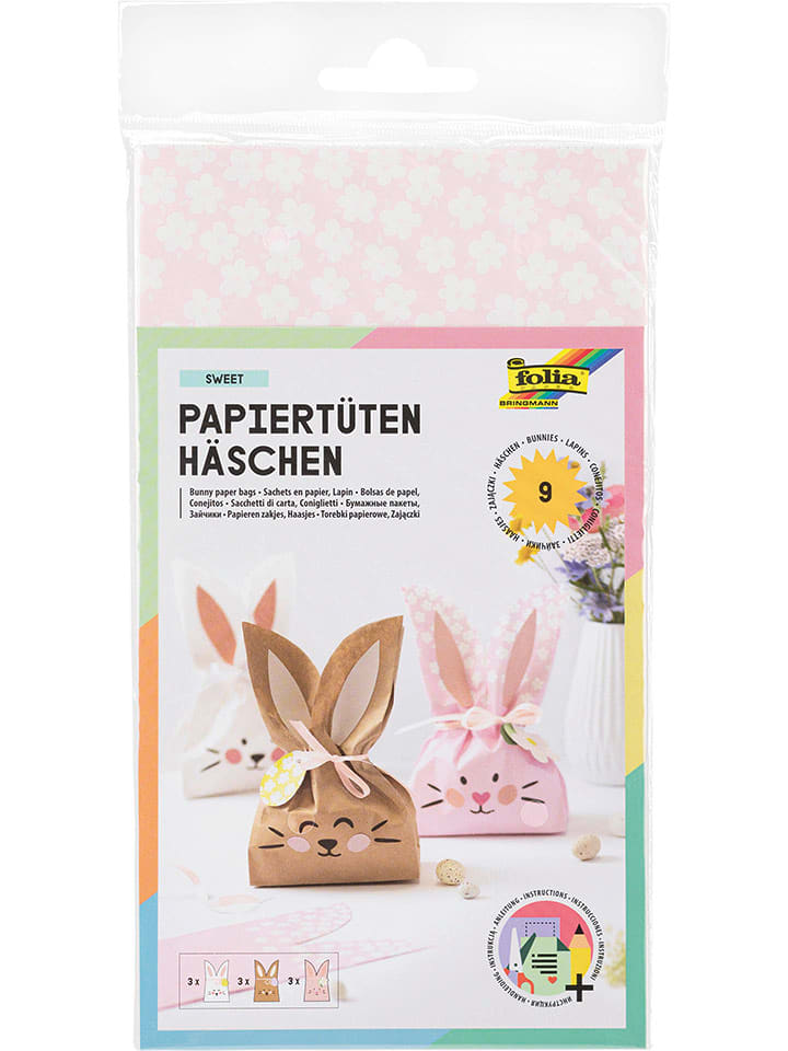 folia PAPER Torebki papierowe w kolorze jasnoróżowo-brązowo-białym rozmiar: onesize