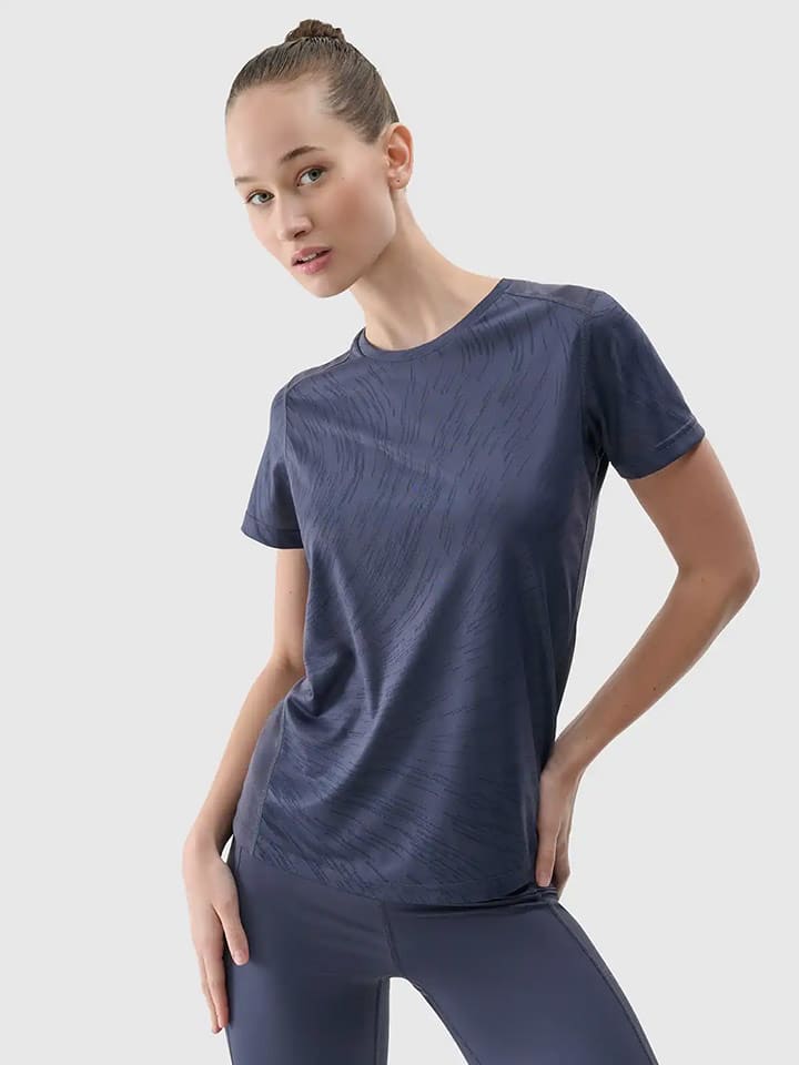 4F Trainingsshirt in Dunkelblau - 76% | Größe S | Damen-outdoor-tops-shirts