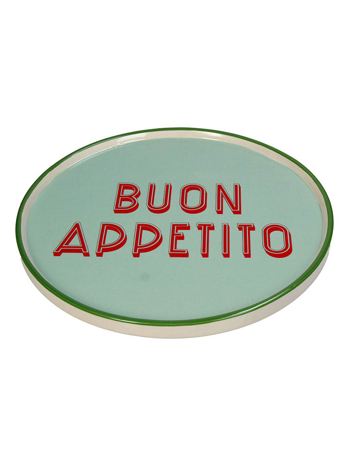 Kersten Servierteller "Buon Appetito" in Mint - Ø 25,5 cm - onesize