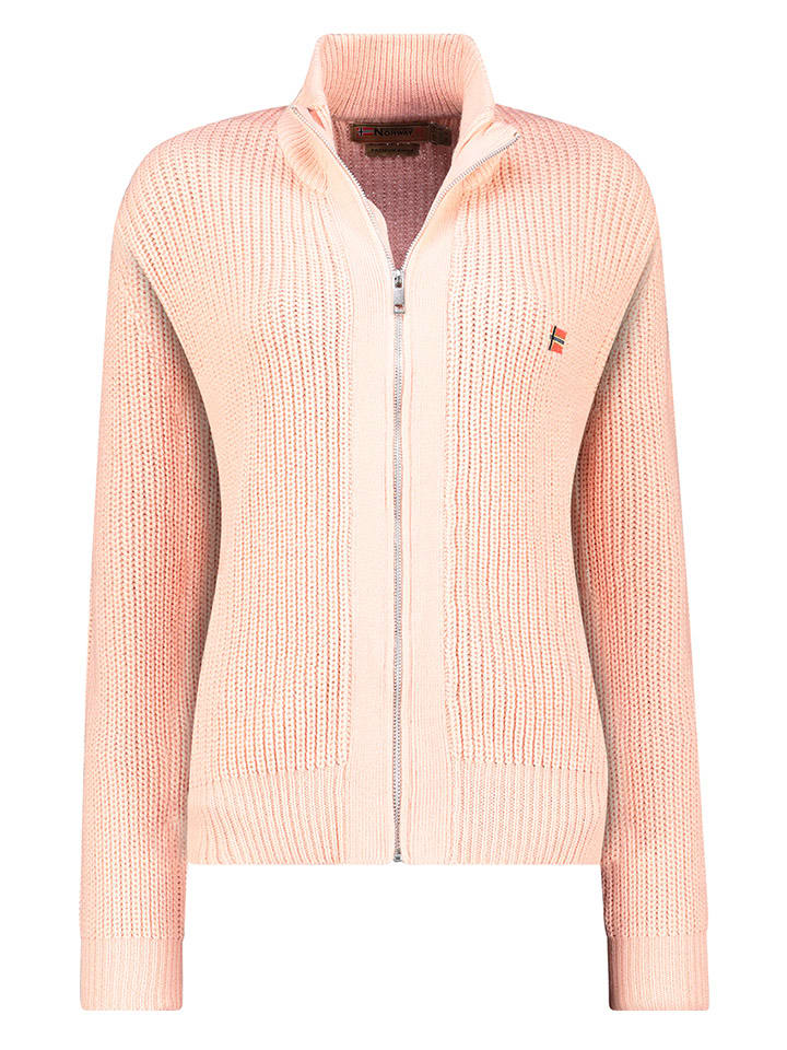 Geographical Norway Cardigan "Flexible" in Rosa - 73% | Größe M | Damen-pullover-cardigans