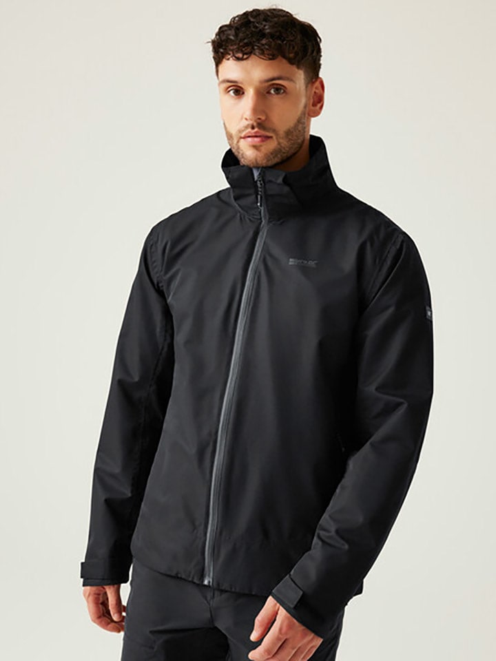 Regatta Regenjacke "Oakhowe" in Schwarz - 62% | Größe M | Herren-outdoorjacken