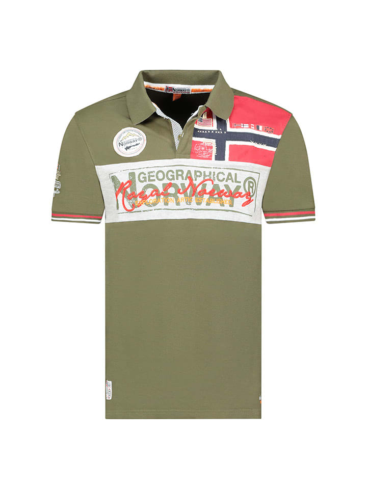 Geographical Norway Koszulka polo "Kidney" w kolorze khaki rozmiar: 116