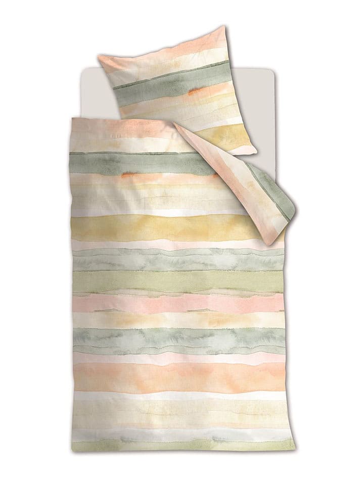 Beddinghouse Bettwäsche-Set "Mix Pastel" in Creme/ Orange/ Rosa - 41% | Größe 155x220 cm | Bettwaesche-bettwaren