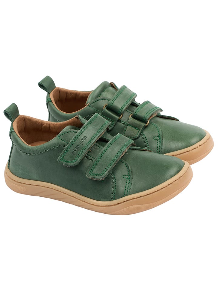 POM POM Leder-Barfußschuhe in Grün - 52% | Größe 32 | Kindersneakers