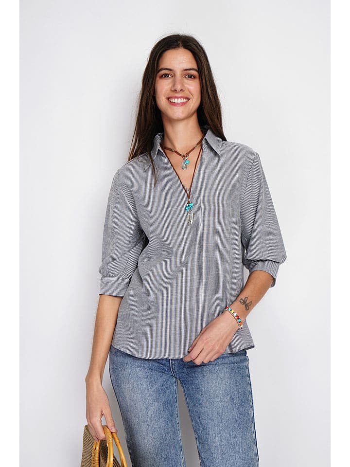 William de Faye Bluse in Grau - 73% | Größe 38 | Damen-blusen
