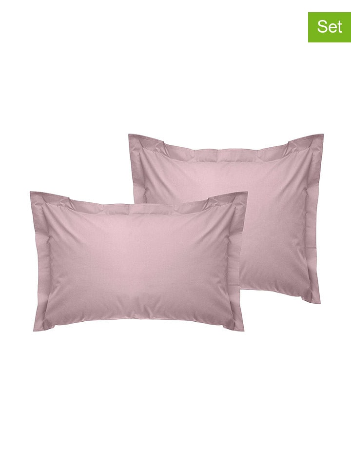 Elizabed 2er-Set: Kissenhüllen in Rosa - 72% | Größe 60x60 cm | Dekokissen