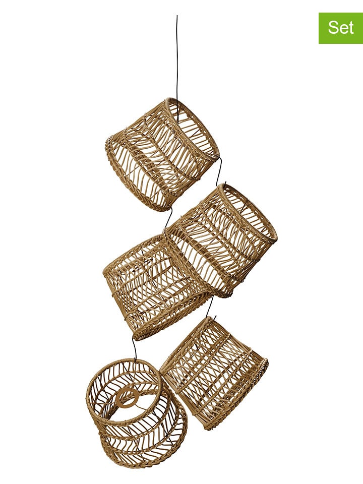 Konstsmide 5er-Set: Lampenschirme für Lichterketten in Natur - (H)20 x Ø 15 cm - 32% | Aussenbeleuchtung