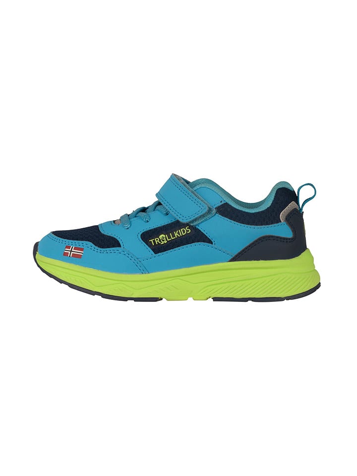 Trollkids Sneakers "Haugesund" in Blau/ Schwarz/ Grün - 31% | Größe 40 | Kindersneakers