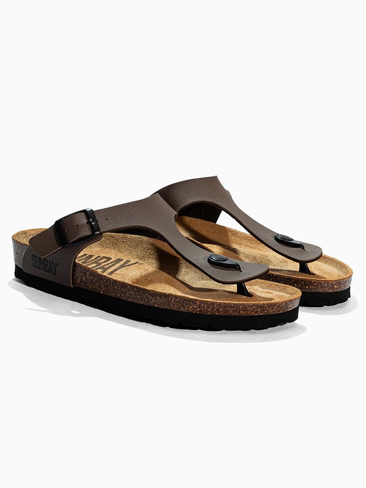Sunbay Zehentrenner "Camelia" in Braun - 56% | Größe 39 | Damen-sandalen