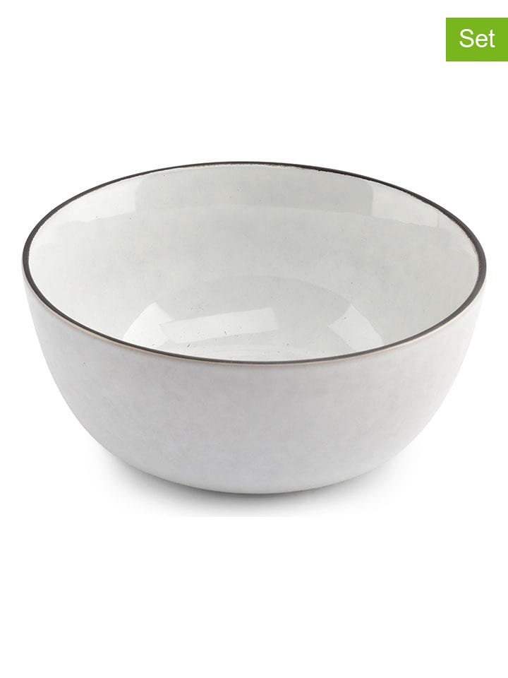 Salt and Pepper 4er-Set: Schalen "Fina" in Weiß/ Schwarz - (H)6,5 x Ø 14 cm - 26% | Gedeckter-tisch