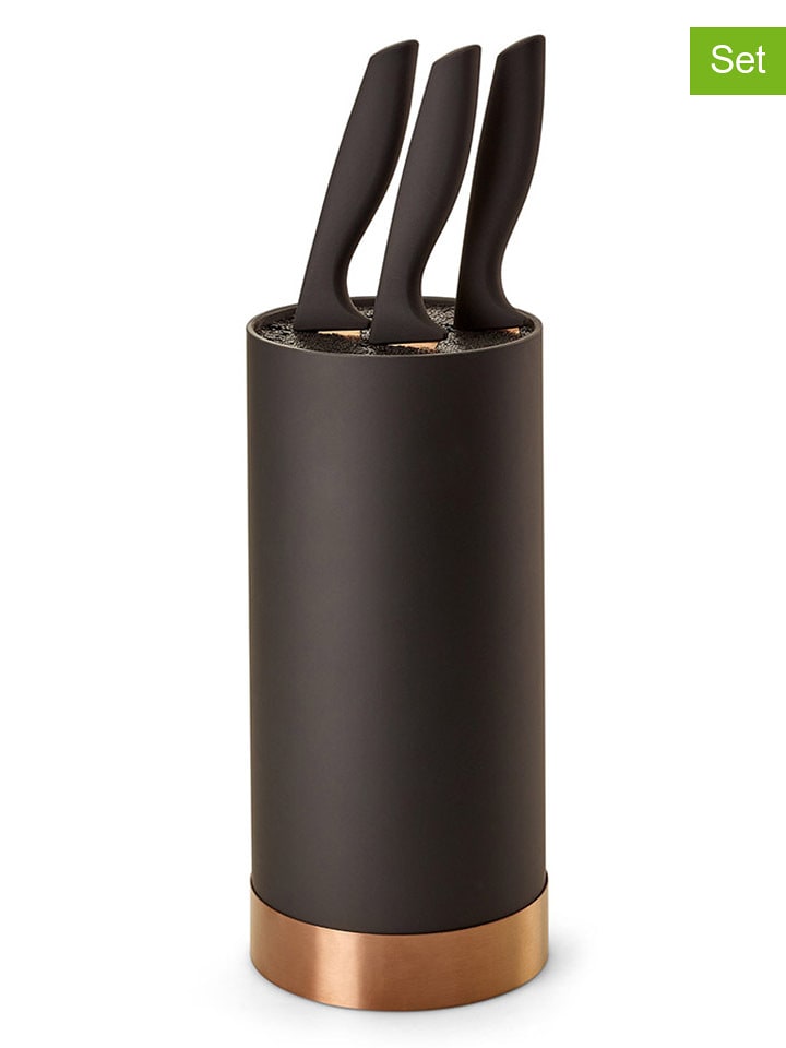 Echtwerk 4tlg. Küchenmesser-Set in Schwarz/ Kupfer - 62% | Kuechenhelfer