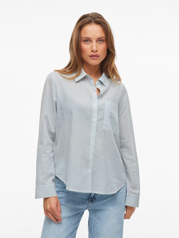 Vila Bluse in Hellblau - 72% | Größe 38 | Damen-blusen