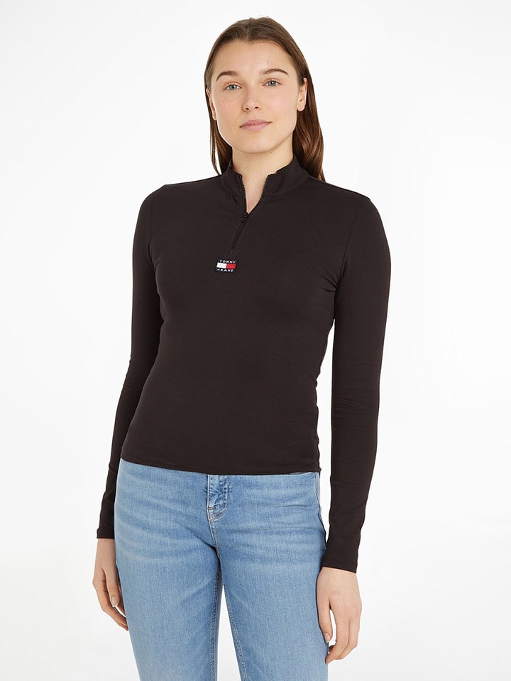 TOMMY JEANS Longsleeve in Schwarz - 29% | Größe XL | Damen-tops