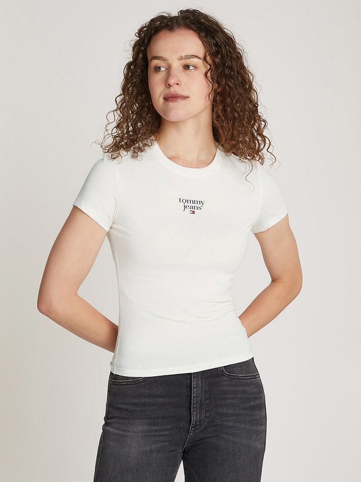 TOMMY JEANS Shirt in Creme - 26% | Größe S | Damen-tops