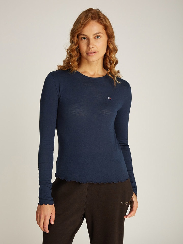 TOMMY JEANS Longsleeve in Dunkelblau - 30% | Größe XL | Damen-tops
