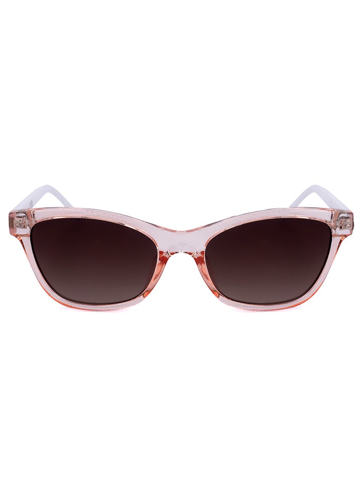 Guess Dziecięce okulary przeciwsłoneczne w kolorze jasnoróżowo-białym rozmiar: 48