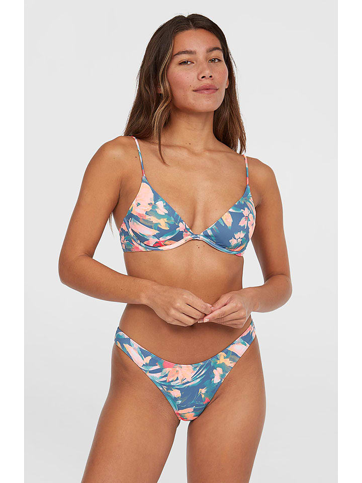 O'Neill Bikini "Rockley" in Blau/ Bunt - 41% | Größe 42 | Damen-bademode