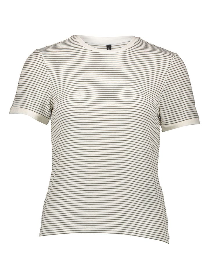 ONLY Shirt in Creme/ Grün - 65% | Größe XS | Damen-tops