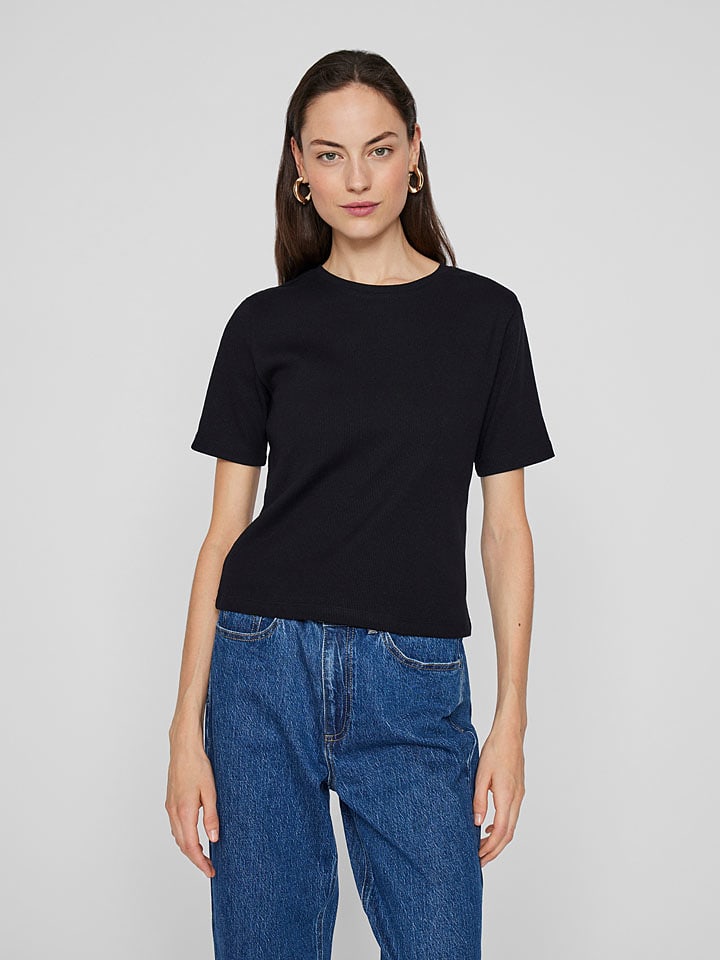 Vila Shirt "Sola" in Schwarz - 62% | Größe M | Damen-tops