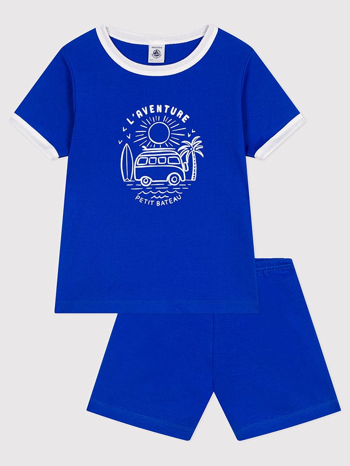 PETIT BATEAU Pyjama in Blau - 68% | Größe 92 | Baby-waesche