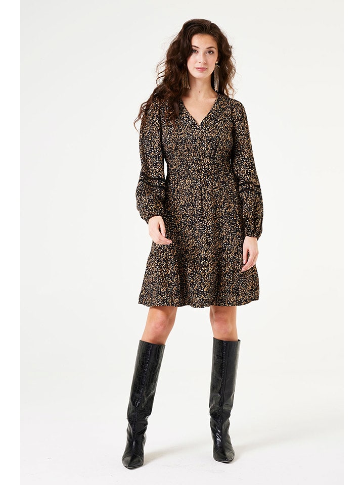Garcia Kleid in Beige/ Schwarz - 67% | Größe M | Damen-kleider