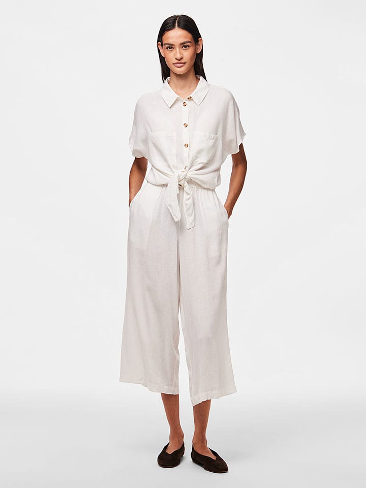 Pieces Bluse "Pia" in Weiß - 51% | Größe S | Damen-blusen