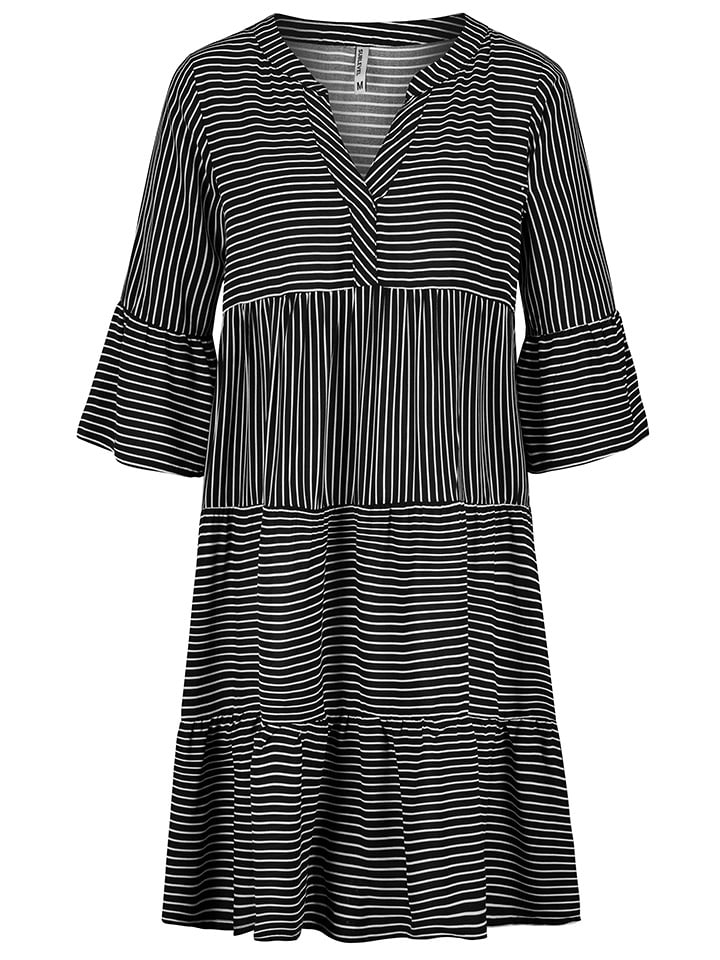 Sublevel Kleid in Schwarz/ Weiß - 61% | Größe M | Damen-kleider
