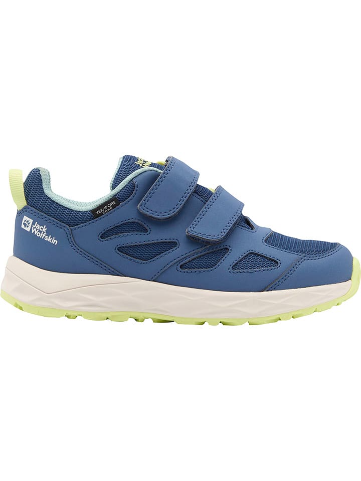 Jack Wolfskin Sneakers "Woodland 2 Texapore" in Blau/ Limette - 41% | Größe 40 | Kindersneakers