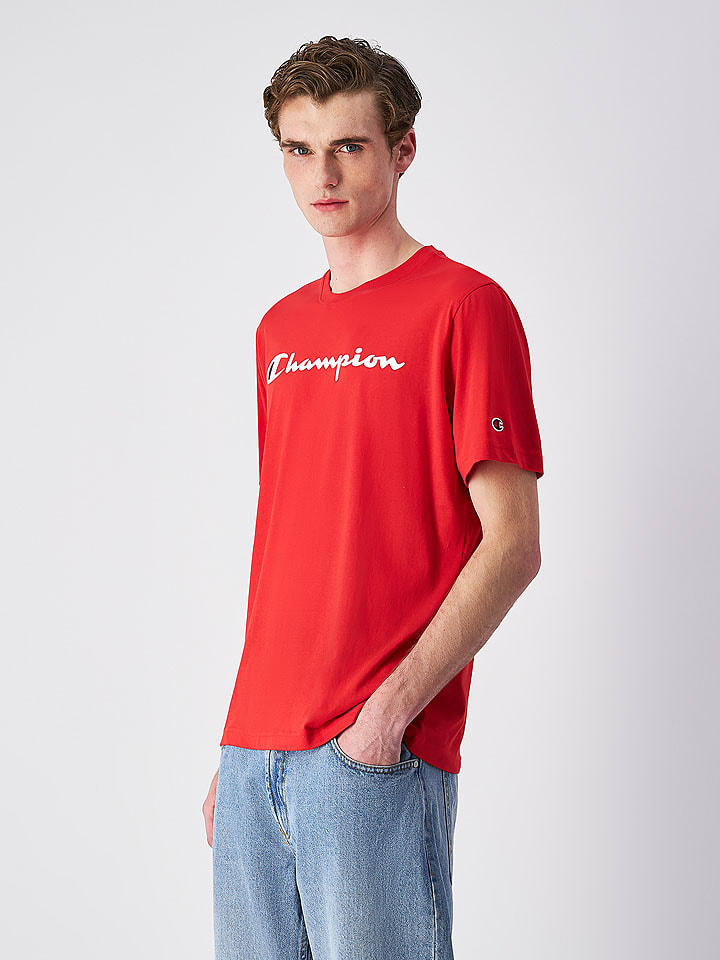Champion Shirt in Rot - 65% | Größe L | Herren-plussize