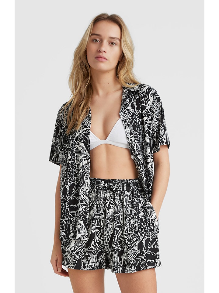 O'Neill Hemd "Ocean Mission" in Schwarz/ Weiß - 81% | Größe S | Damen-blusen