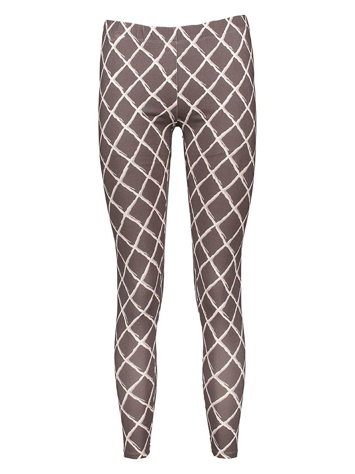 Juvia Leggings in Dunkelbraun/ Weiß - 78% | Größe M | Damenhosen