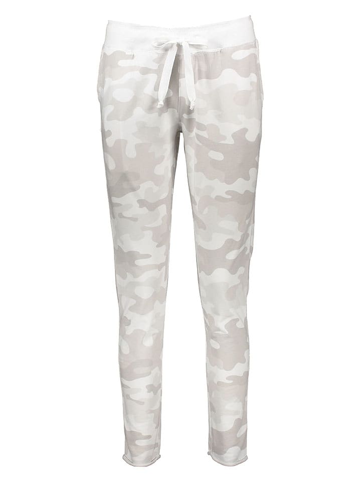 Juvia Pyjama-Hose in Hellgrau/ Weiß - 79% | Größe M | Damen-loungewear