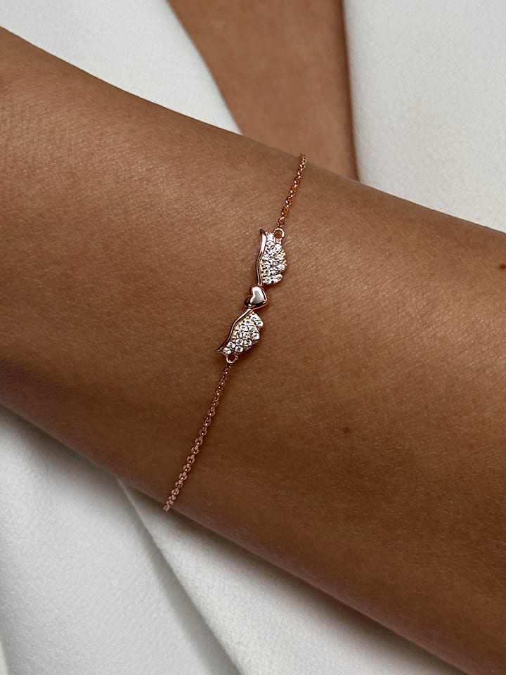 Les Favorites Rosévergold. Armkette mit Edelsteinen - 64% | Schmuck