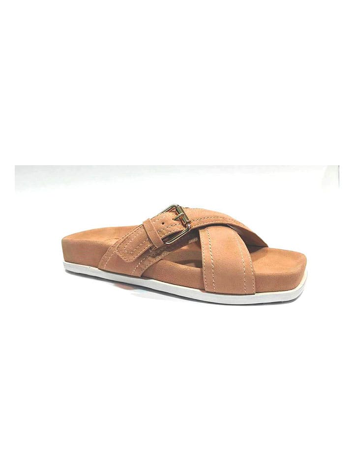 MELVIN & HAMILTON Leder-Pantoletten "Amara" in Beige - 75% | Größe 36 | Damen-pantoletten