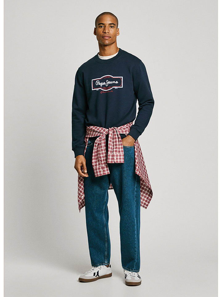 Pepe Jeans Sweatshirt "Daxton" in Dunkelblau - 68% | Größe S | Herren-plussize