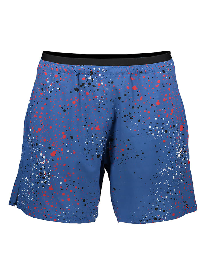 Reebok Szorty sportowe "Strength" w kolorze niebiesko-czarnym rozmiar: L