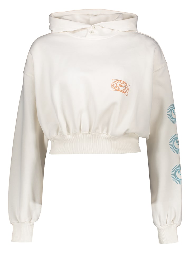 Reebok Hoodie "Good Vives" in Weiß - 75% | Größe L | Damen-sweatshirts-jacken