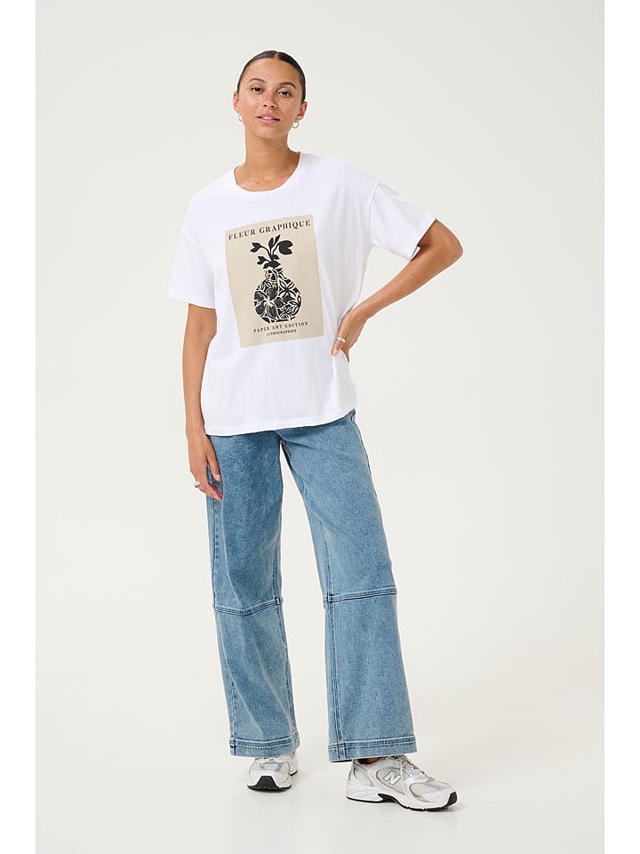 Kaffe Shirt "Fin" in Weiß - 51% | Größe L | Damen-tops