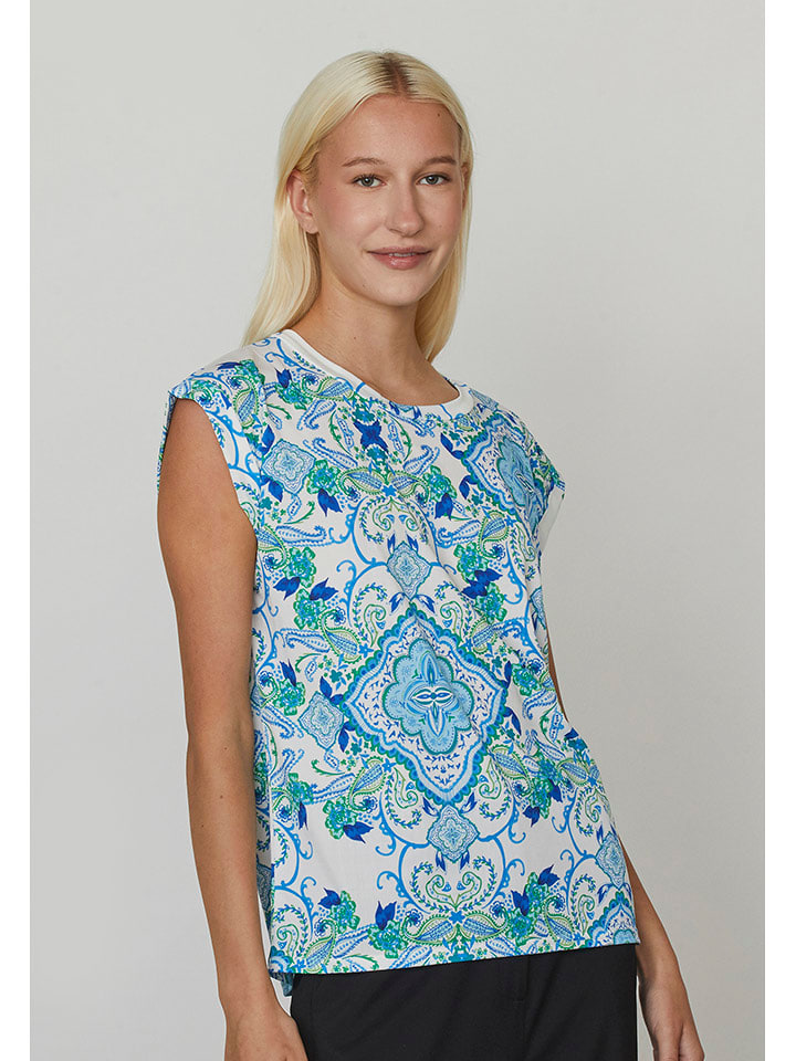 SisterS point Shirt in Blau/ Weiß - 68% | Größe M | Damen-tops